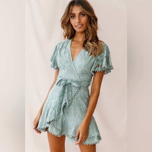 Selfie Leslie Sage Faux Wrap Dress - Picture 2 of 10